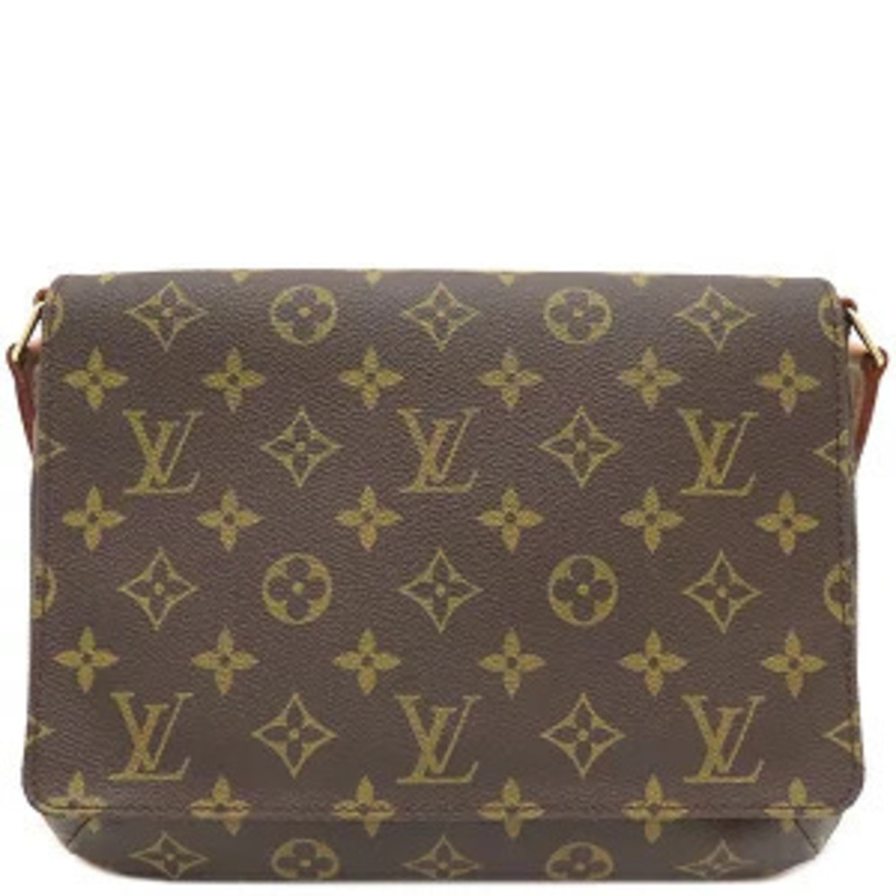 Louis Vuitton Musette Tango Shoulder Bag Monogram Canvas Brown Short